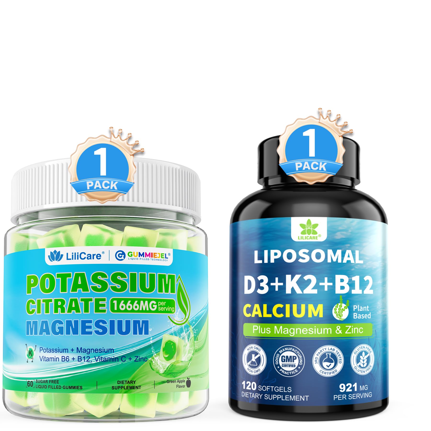 Amazon.com: LILICARE Calcium D3 K2 Magnesium Zinc Supplements